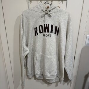 Champion Hoodie Mens Size 2XL XXL Rowan University Profs Gray Embroidered Hoodie
